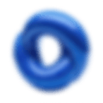 Decor: Blue torus with speckled surface
