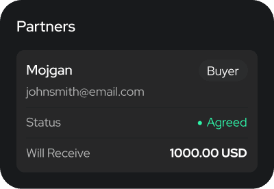 UI demo: escrow partner item